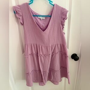Lavender/Light Purple Casual Mini Dress